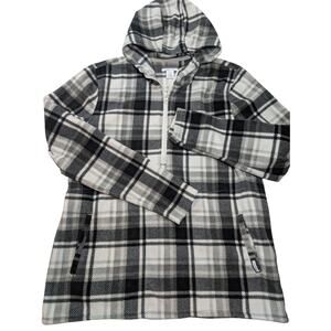 O’Neill Women’s Med 1/4 Zip Polar Fleece Hoodie Pullover Pockets Warm Midweight